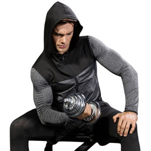 Sudadera CON CAPUCHA DE LICRA y poliéster con cremallera para hombre, logotipo personalizado de calidad superior, diseño bordado impreso, ajuste Atlético - Product Image 4