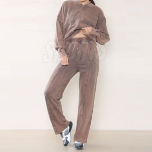 Vêtements de grande taille à la mode Survêtements délavés à l'acide Survêtements délavés à l'acide pour femmes de qualité supérieure - Product Image 1