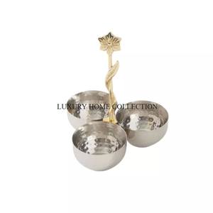 Cuencos decorativos de metal antiguo de temática vintage con formas geométricas raras y artesanía de primera calidad - Product Image 2