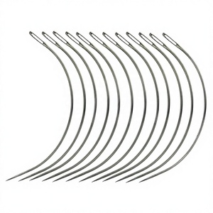 12 Agujas de Gancho Tipo C para Extensiones de Cabello, Herramientas de Coser Trama Curva para Salón, Agarre Fuerte - Product Image 1