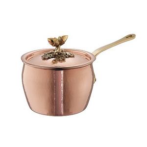 Premium Quality Copper Cooking Pot Fabulous Design Round Shape Cooking Pot With Brass Handles Knob Cooking Pot - Product Image 4