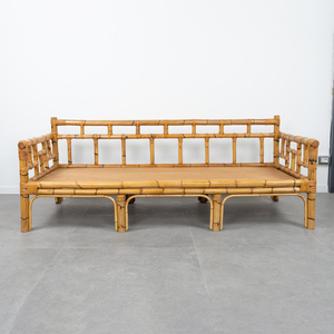 Sofá modular sostenible a precio de fábrica, venta al por mayor, sillón de bambú de 3 plazas, sofás de salón - Product Image 1