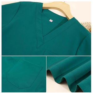 Uniformes Médicos Unisex con Cuello en V de Spandex para Hospital y Enfermería, Conjunto de Uniforme Médico para Mujer, Conjuntos de Uniformes de Enfermera Personalizados al por Mayor - Product Image 2