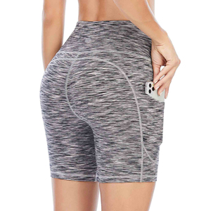 Shorts de Ciclismo para Mujer de Alta Calidad, Algodón/Spandex, Color Sólido, Cintura Media, Ajuste Ceñido, Dobladillo Inferior Personalizado por Sublimación, Bolsillos Laterales - Product Image 2