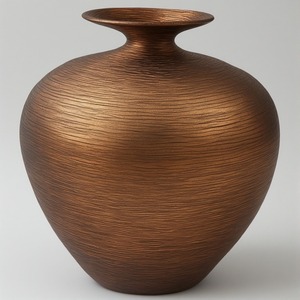 Jarrón de metal moderno con textura martillada y estructura alta diseñado para villas de lujo y decoración contemporánea elegante del hogar - Product Image 4