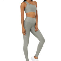 Conjunto de Yoga Profesional para Mujer 2024, Cintura Media, Ecológico, Elástico en Cuatro Direcciones, Ligero, Ropa de Yoga para Gimnasio, Venta al Por Mayor