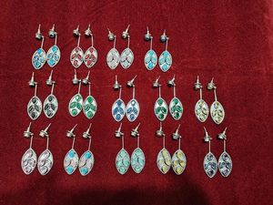 ต่างหูเงินทำมือออกซิไดซ์ต่างหูเพทายกระดิ่งทองเหลืองสำหรับผู้หญิงคอลเลกชันเครื่องประดับขายส่ง - Product Image 4