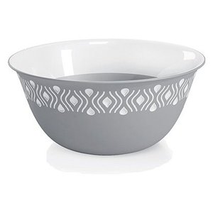 Tazón para Ensalada de Plástico Gris TOSCA de 29 cm, Modelo 55052 de Stefanplast - Product Image 1