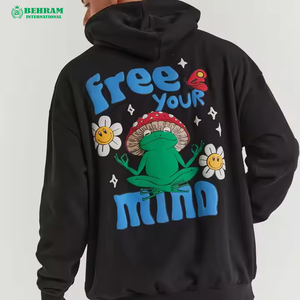 Vente en gros Sweat-shirt à capuche sérigraphié Vintage broderie à la machine 3D mousse bouffée impression pulls à capuche - Product Image 4