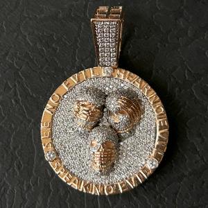 Gran oferta clásico mujer 10K oro blanco redondo diamante colgante redondo laboratorio cultivado diamante para regalo disponible al mejor precio - Product Image 6