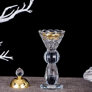 Ramadan spécial moyen-orient métal et cristal brûleur d'encens et diffuseur d'aromathérapie amélioration de l'atmosphère élégante - Product Image 1
