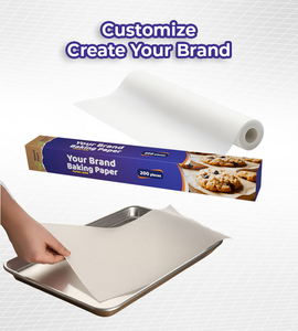 กระดาษรองอบกันน้ำเคลือบซิลิโคนสองด้าน เป็นมิตรกับสิ่งแวดล้อม ผลิตจากเยื่อกระดาษบริสุทธิ์ 100% ขนาด 37x42 ซม. สำหรับเตาอบ 16 แผ่น - Product Image 5