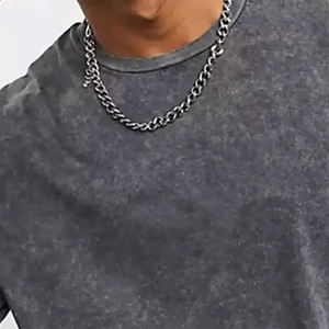 Camiseta con lavado ácido de Estilo Vintage para hombre, algodón pesado, patrón sólido de gran tamaño hecho por RAM Industry - Product Image 5