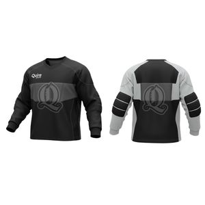 Camiseta de Portero de Floorball Personalizada con Rayas Rojas y Negras, Manga Larga, Acolchada Protectora, Diseño Duradero de Poliéster para Hombres, Mujeres y Equipos - Product Image 4