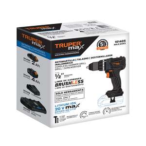 Truper Max 20V Trapano Tassellatore Rotativo a Batteria 1/2 Pollice con Motore Brushless Industriale 101405 - Product Image 1