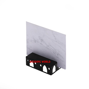 Présentoir à menus en métal plaqué or Porte-cartes de créateur fait main Table élégante classique Porte-cartes décoratif en métal - Product Image 6