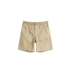 Classic <b>Mens</b> <b>Khaki</b> Cotton <b>Shorts</b> with Elastic Waistband and Button Closure Comfortable Casual Summer Wear for Everyday Use - Product Image 1