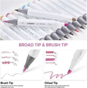 Juego de Marcadores de Doble Punta <span class=keywords><strong>Ohuhu</strong></span> de 48 Colores Pastel, Serie Honolulu Sweetness Illustration - Pincel y Punta Biselada - Tinta Recargable a <span class=keywords><strong>Base</strong></span> de <span class=keywords><strong>Alcohol</strong></span> - Product Image 6