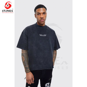 เสื้อยืดผู้ชายพิมพ์ลายบ็อกซี่แบบวินเทจเสื้อโอเวอร์ไซส์ซักได้เสื้อโอเวอร์ไซส์ออกแบบได้ตามที่ต้องการ - Product Image 4