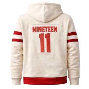 Sweat à capuche Kappa Alpha Psi Kream Hockey, taille réelle, polaire épais, capuche, logos brodés, vêtements grecs de qualité supérieure - Product Image 5