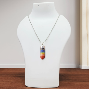 Último colgante de lápiz de 7 Chakras, venta al por mayor, colgantes de Chakra a la venta, collar de ágata de Alif Crystal and Agate EN LA India - Product Image 3