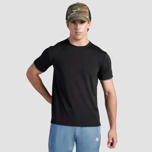เสื้อยืด Turbo (สีดำ) ผ้าฝ้ายออร์แกนิค 100% ผสมโพลีเอสเตอร์ 300 กรัม เนื้อผ้าเจอร์ซีย์ระบายอากาศดี ปักโลโก้ตัวอักษร ทรงหลวม สวมใส่สบาย - Product Image 1