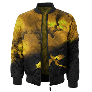 Chaqueta Bomber de Invierno Personalizada para Hombre, Sublimada, OEM, 100% Poliéster Satinado, Cierre de Cremallera, Impermeable, Resistente al Viento, Ligera - Product Image 5