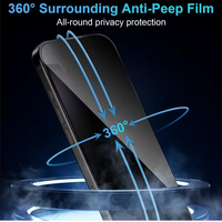 Protection d'écran en verre trempé 9H anti-espion 360°, film anti-regard indiscret de qualité AAA pour 17/16/15/14/13/12/11 Pro Max, couverture intégrale