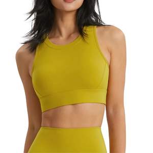 Soutien-gorge de sport ajustable à col haut et dos nu en spandex, haut court pour la salle de sport, le yoga et la course à pied, haut de yoga - Product Image 2