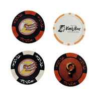 Fichas de Póker de Arcilla Personalizadas de 14g y 40mm, Estilo Las Vegas Crowns Casino, Empaque Ecológico, Pegatinas Numéricas, Juego de Apuestas para Mujeres