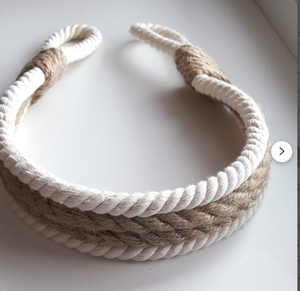 Thick Jute Rope <b>Curtain</b> Tieback-Shabby <b>Ties</b>-Nautical Decor-Industrial Holdbacks - Twisted Jute Rope - Product Image 1