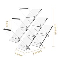 Casier à vin comptoir treillis autoportant 5 bouteilles porte-vin moderne Transparent acrylique plastique autonome stockage de table