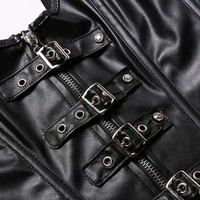 Nouvel arrivage de corset en cuir souple corset Steampunk corset burlesque désossé bustier lingerie haut noir taille formation OEM