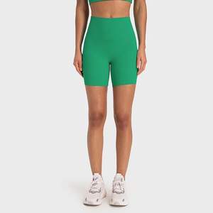 Shorts de yoga taille haute pour femmes, grande taille, respirants, compressifs, en toile Spandex/Polyester, haute qualité, personnalisables, pour le sport - Product Image 4