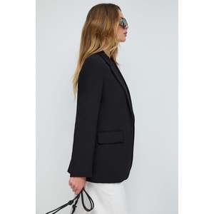 Chaqueta Blazer Informal de Cuello Redondo y Corte Holgado, 100% Poliéster, para Uso Diario - Product Image 3