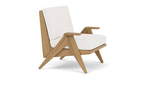 เก้าอี้พักผ่อนเดี่ยวแบบปรับเอนได้ ทำจากไม้จริง สำหรับใช้งานกลางแจ้ง โซฟาไม้สักสุดหรู - Product Image 2