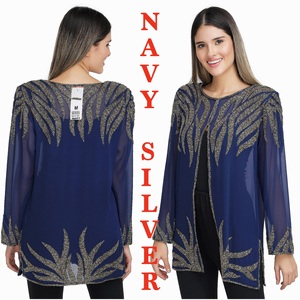 Élégance contemporaine femme vêtements paillettes islamique Abaya vestes naturel soirée Cocktail célébration Applique - Product Image 4