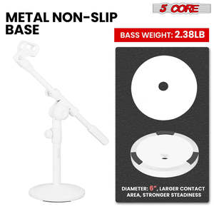 ขาตั้งไมโครโฟนแบบตั้งโต๊ะ 5Core ฐานกลม ใช้ได้กับไมโครโฟนทั่วไป - Product Image 4