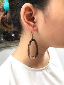 ต่างหูเขาควายสำหรับเด็กผู้หญิง ต่างหูผู้หญิง เครื่องประดับเขาธรรมชาติสำหรับผู้หญิง คุณภาพสูง - Product Image 2