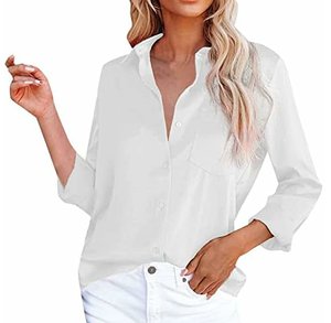Camisas de Vestir para Mujer de Oficina, Verano, Venta Caliente OEM, Transpirables, Manga Larga, Algodón Personalizado - Product Image 2