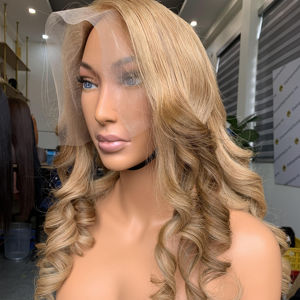 ผมต่อจากผมมนุษย์แท้เวียดนามจากธรรมชาติผมต่อจากผมมนุษย์ผมสีบลอนด์วิกผมรากเข้ม - Product Image 1