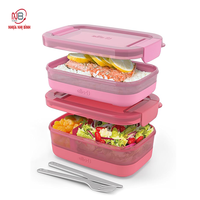 OEM Custom ized BPA-Free PP Kunststoff tragbare Brotdose Mikrowellen geeignete Lebensmittel geteilte Behälter für Büro Aufbewahrung boxen Behälter