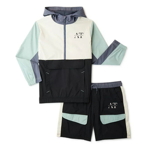 Survêtement à capuche XL en coton pour hommes, sweatshirts de jogging imprimés, ensemble short et sweat à capuche imprimé avec logo pour l'hiver, taille plus - Product Image 5