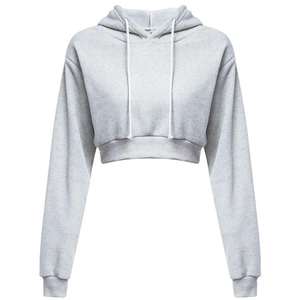 Sudaderas Cortas de Punto con Capucha para Mujer, Ropa Deportiva con Estampado Personalizado, Transpirable y Antiarrugas - Product Image 2