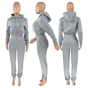 Sudadera corta con capucha, chándal para mujer, ropa de calle, recién llegado, chándal para mujer para adultos, informal personalizado, 100% algodón, hecho en Pakistán - Product Image 4
