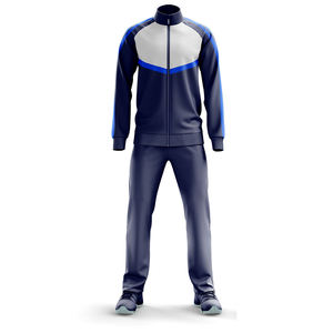 Chándales ligeros de algodón 100% para hombre, ropa deportiva, media cremallera frontal, chándal de fútbol de calentamiento atlético, estampado frontal ajustado - Product Image 3