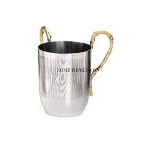Latest Designing <b>Metal</b> Table Ware Classic Mugs With Gold Color Handles Home and Kitchen Tools Coffee Tea Drinkware Accessories - Product Image 1