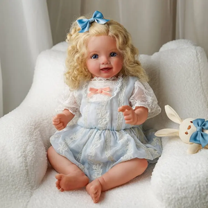 Muñecas Bebés Reborn Sonrientes Babeside <span class=keywords><strong>Susan</strong></span>, Muñeca Niña de 20 Pulgadas, Cabeza de Vinilo Realista, Cuerpo de Tela Suave con Ojos Abiertos - Product Image 2