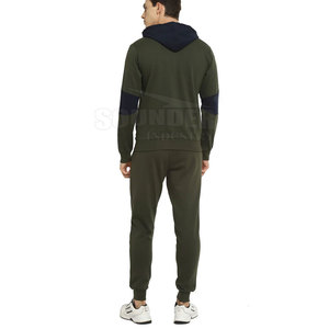 OEM Wholesale High Quality Men's Hooded <b>Plus</b> <b>Size</b> Long Sleeve Solid Pattern Tracksuit for Training Gym Winter Low Price - Product Image 2
