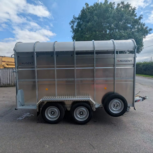 Remorque agricole Nugen L361H-H 12 pieds x 7 pieds avec double essieu, engrenage et moteur, haute productivité, suspension à double entraînement, porte de séparation - Product Image 2